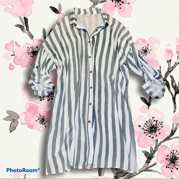 PRIMI Striped Full Button-Down Cardigan, S - Picture 5 of 15